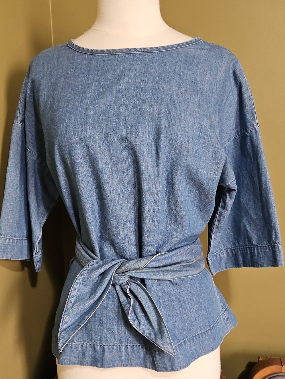 Vero Moda Light Denim Tie-Waist Top
